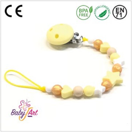 PACIFIER CHAIN BABYJART WITH NAME