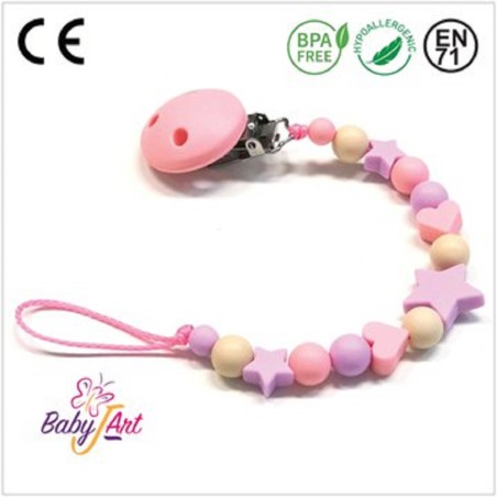 PACIFIER CHAIN BABYJART WITH NAME