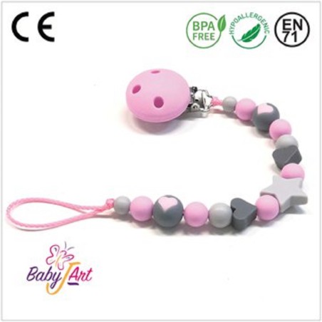Babyjart silicone dummy chain without name, hook / adapter pacifier mam