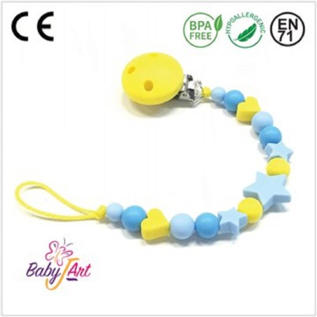 PACIFIER CHAIN BABYJART WITH NAME