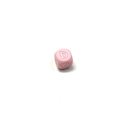 Silikonbuchstabenwürfel Pastellrosa 12mm