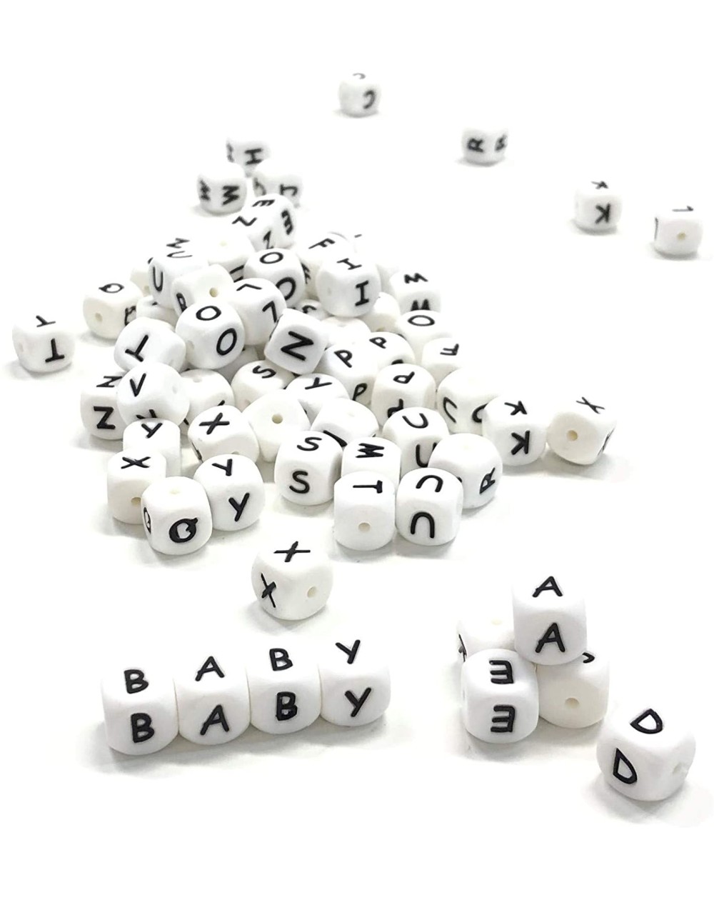 KIT 20 pcs Single silicone letters 10mm