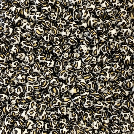 Silicone beads 09mm Spotted