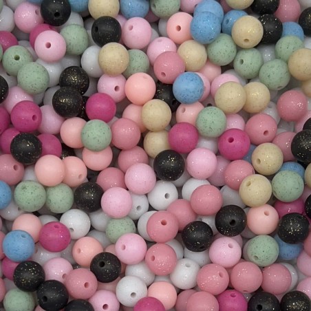 Bolas GLITTER de silicone 12mm