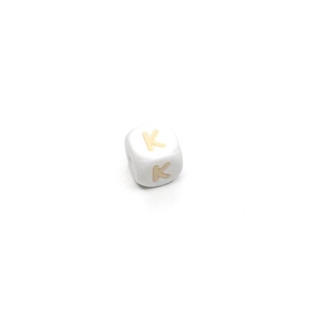 Letras BEIGE 12mm de Silicone