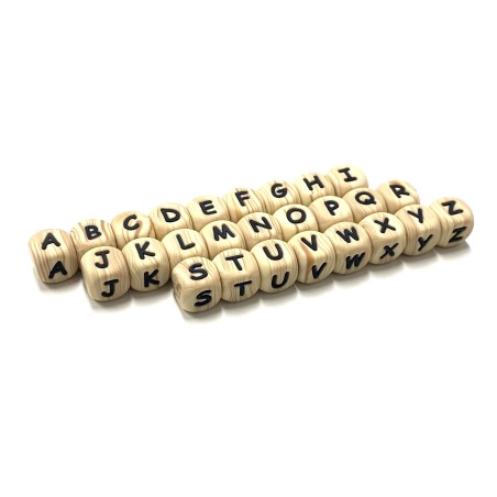 Silikonbuchstabenwürfel 12mm HOLZEFFEKT