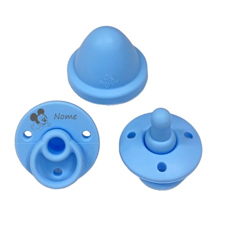 PERSONALIZA Chupete de silicona AZUL PASTEL