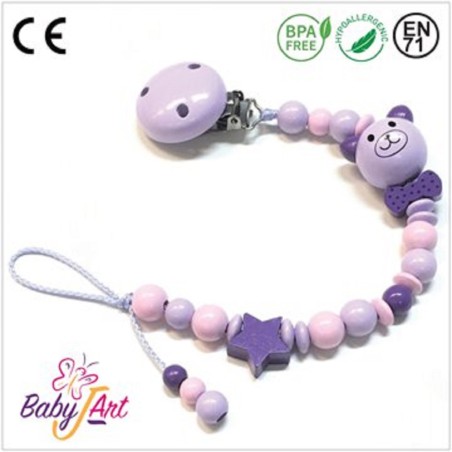 BABYJART CATENELLA PORTACIUCCIO SENZA NOME PERSONALIZATA, CIUCCIO GANCIO MAM